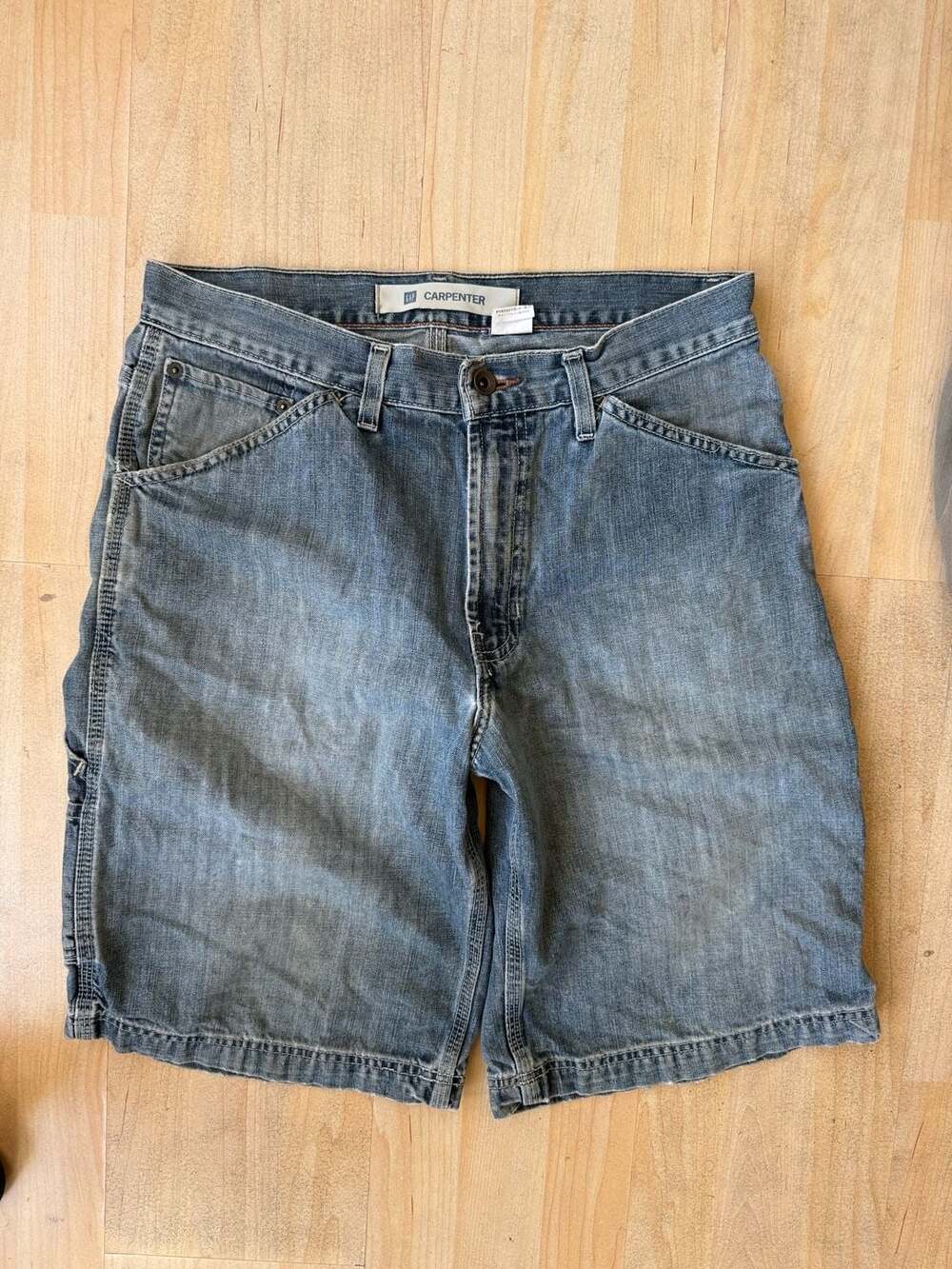 Gap Carpenter Denim Shorts Men's Blue Vintage Y2K Workwear